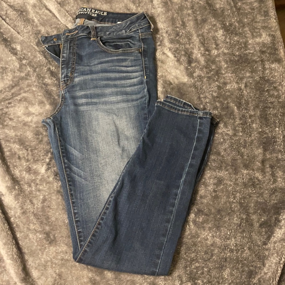 High rise American eagle jegging super super stretch great condition. Long